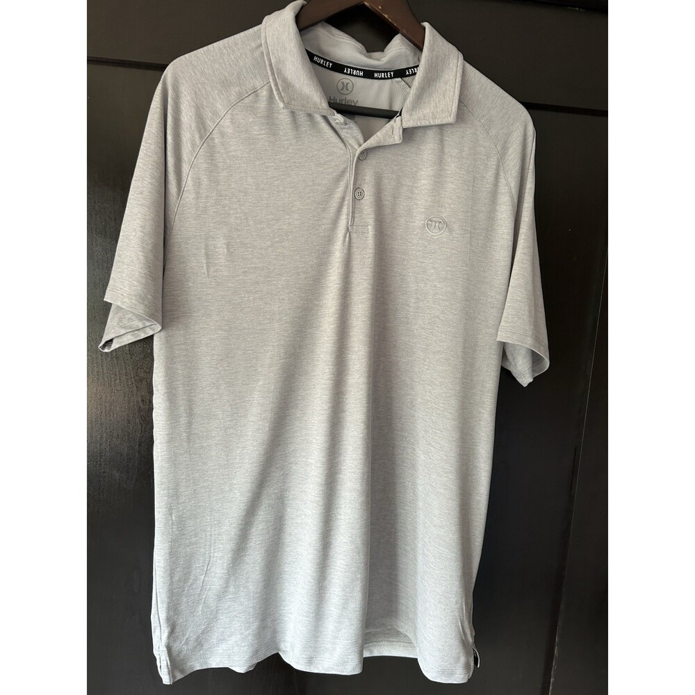 Hurley Men's Ultra Soft Stretch Performance Polo Sz L Soft Gray